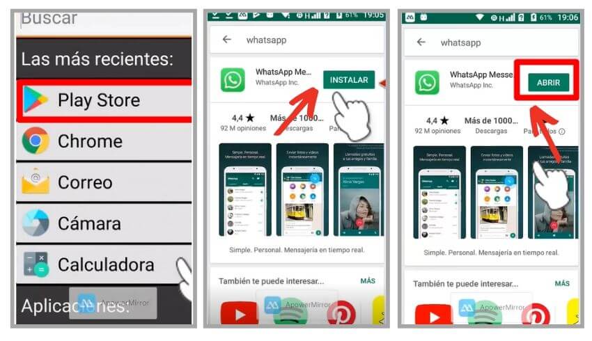 como instalar whatsapp