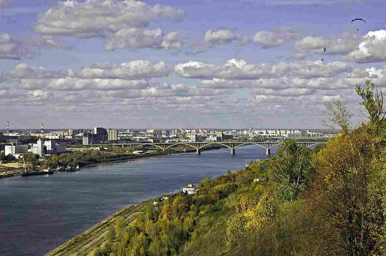 vista de río de la ciudad de Nizhny Novgorod