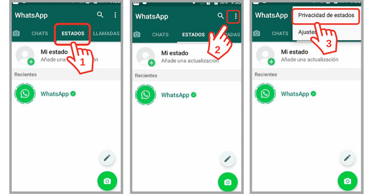 restringir quien ve tus estados de whatsapp