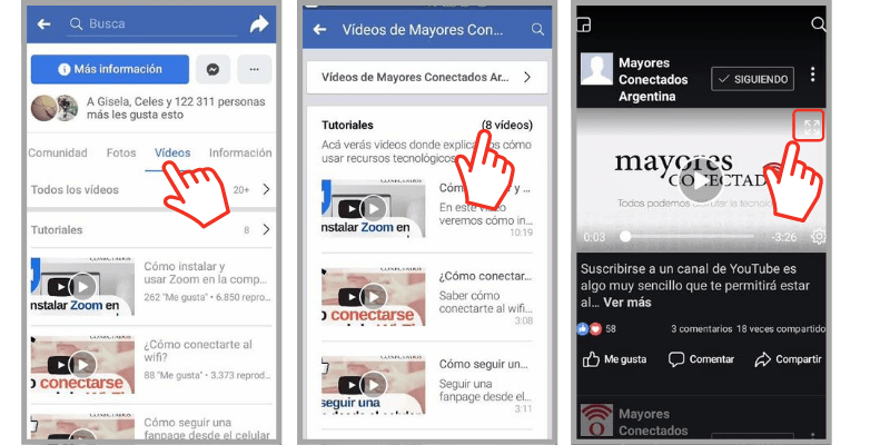 encontrar los videos en facebook