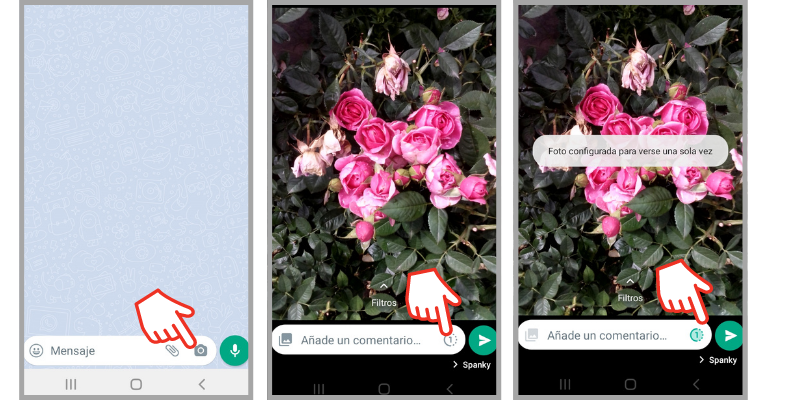 fotos y videos temporales por whatsapp